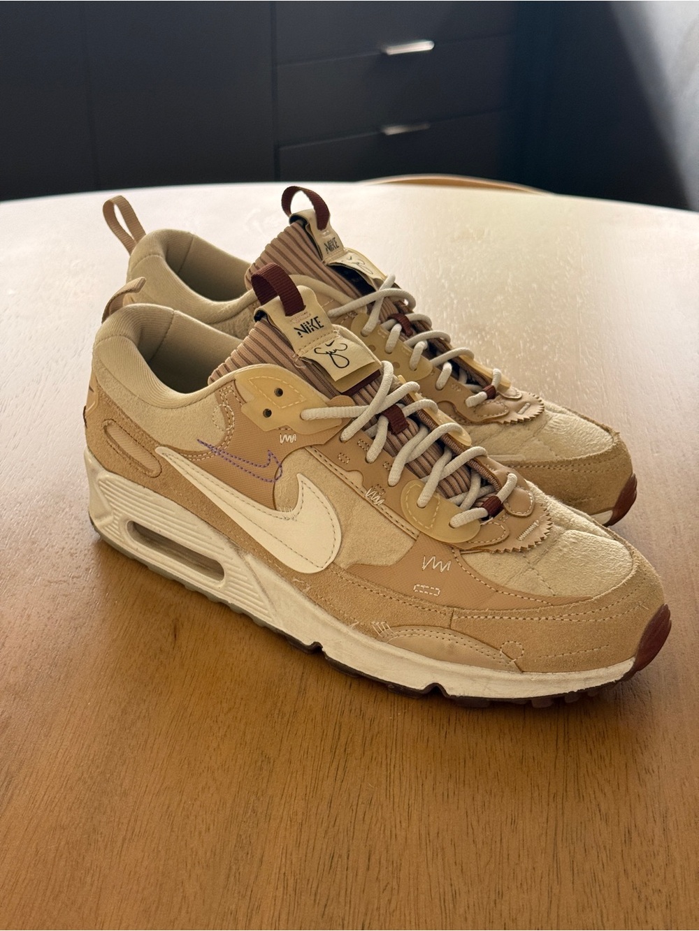 Nike Women’s Air Max 90 Sneakers - Tan, Cream & Brown